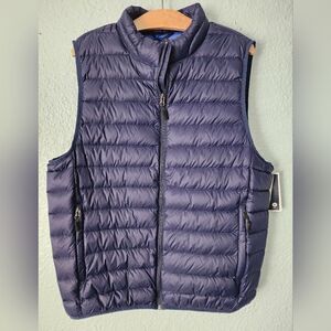 Club Room Performance Blue Puffer Vest